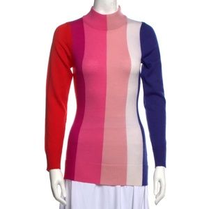 Paper London Wool Dolly Jumper Rainbow Stripe Sweater Size Small NWOT